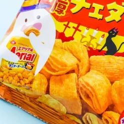Aerial Halloween Corn Snacks - Thick Cheddar Cheese