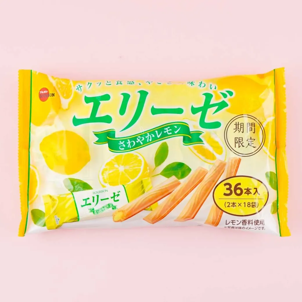 Bourbon Elise Wafer Sticks - Refreshing Lemon