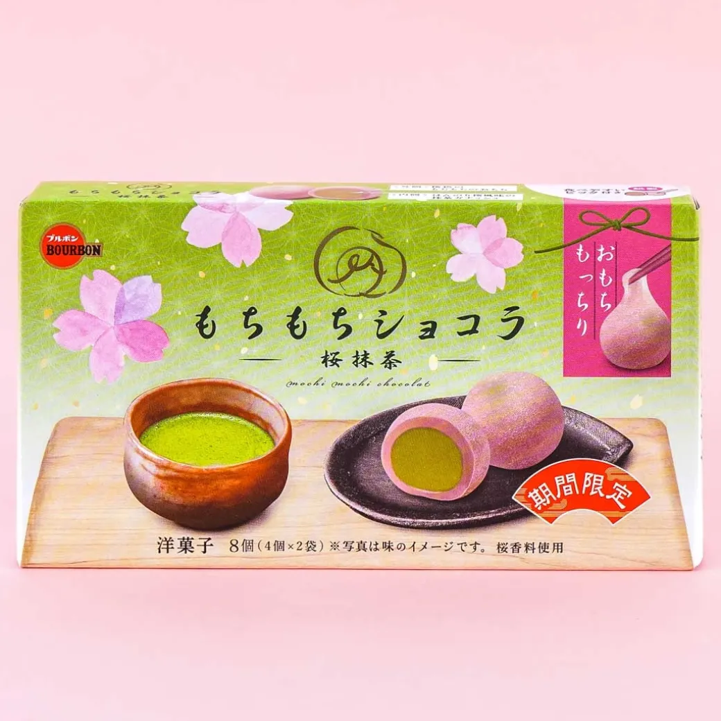 Bourbon Mochi Mochi Chocolate - Sakura Matcha