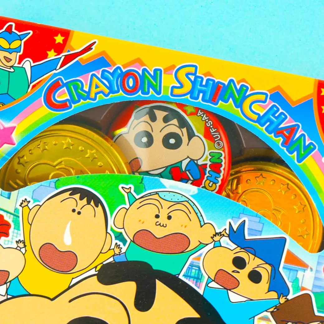 Crayon Shin-Chan Chocolate Coins & Badge