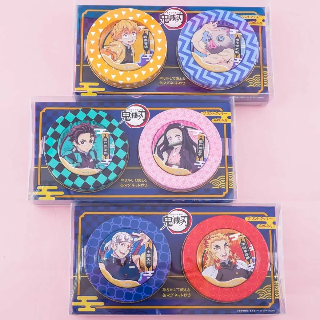 Demon Slayer Magnet Cookie Tin Can Set - 2 pcs