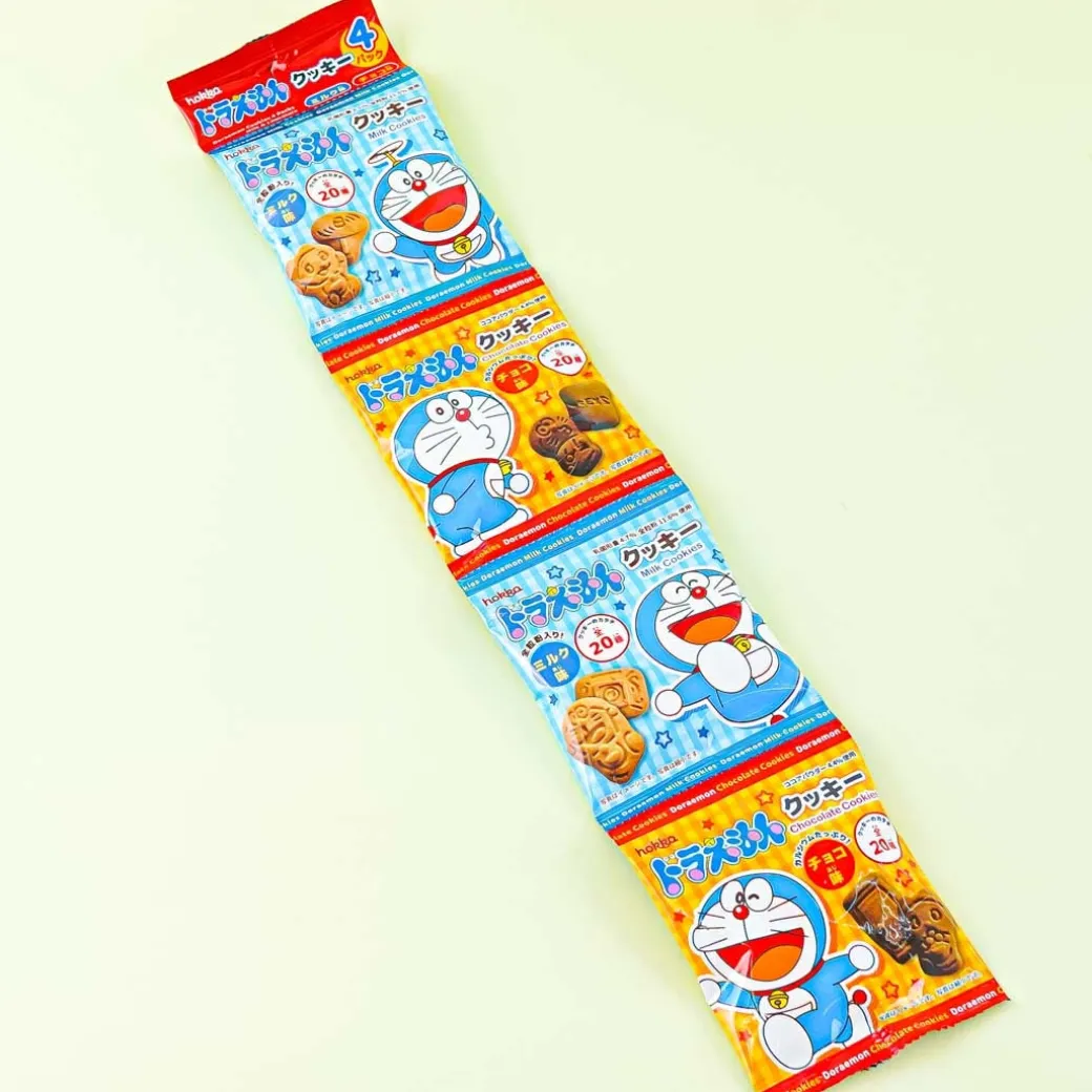 Doraemon Chocolate & Milk Character Cookies Set - 4 pcs