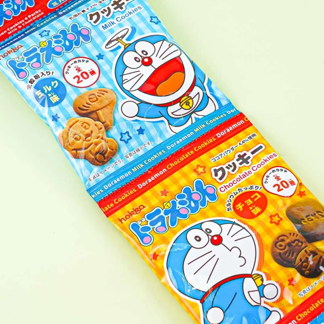 Doraemon Chocolate & Milk Character Cookies Set - 4 pcs