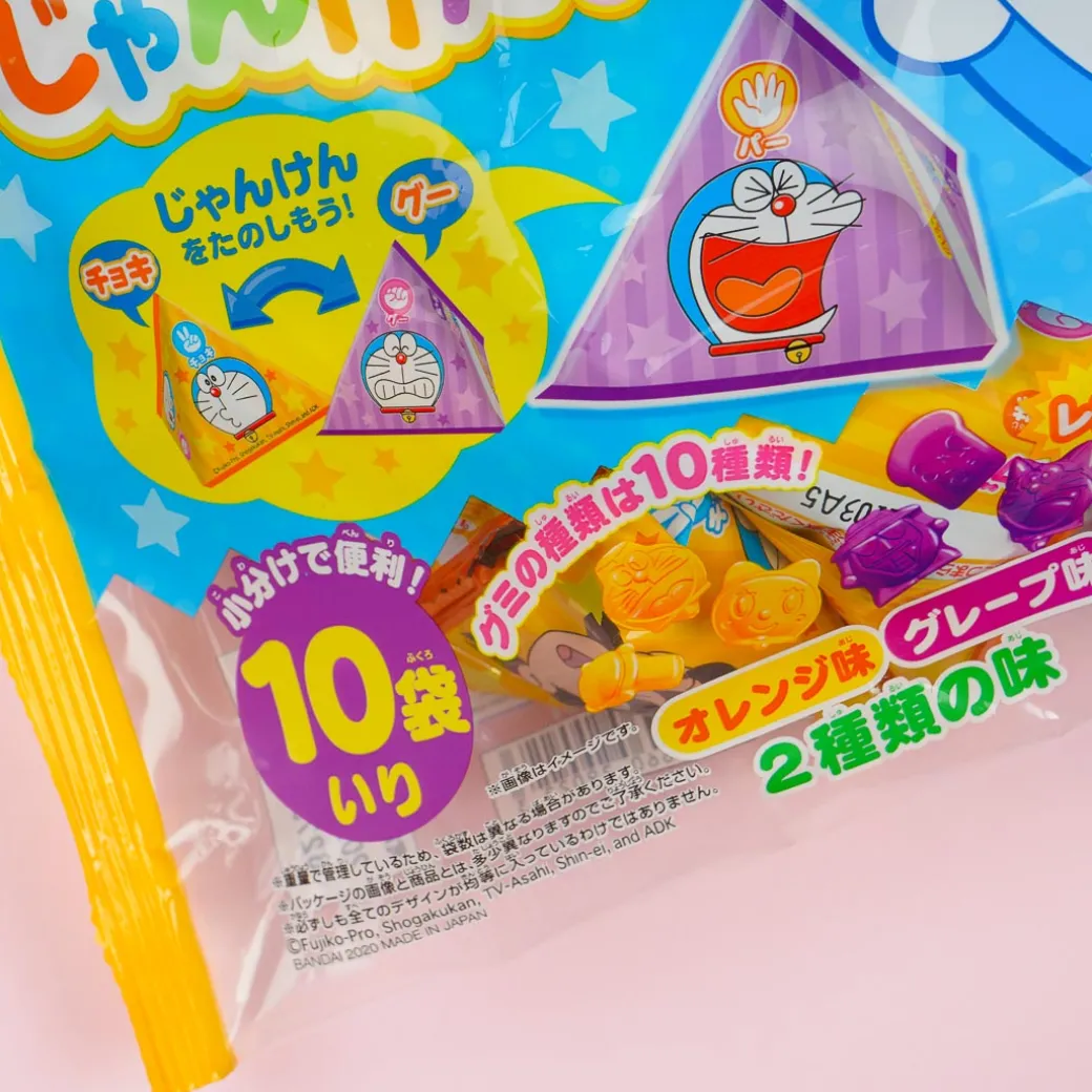 Doraemon Rock Paper Scissors Gummies - Orange & Grape