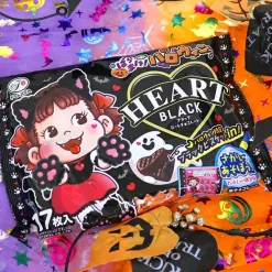 Fujiya Halloween Peko-Chan Black Heart Chocolates