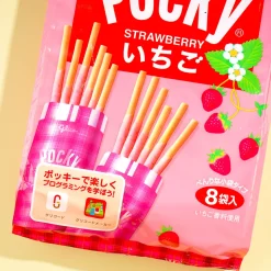 Giant Strawberry Pocky Biscuit Sticks Pack - 8 pcs
