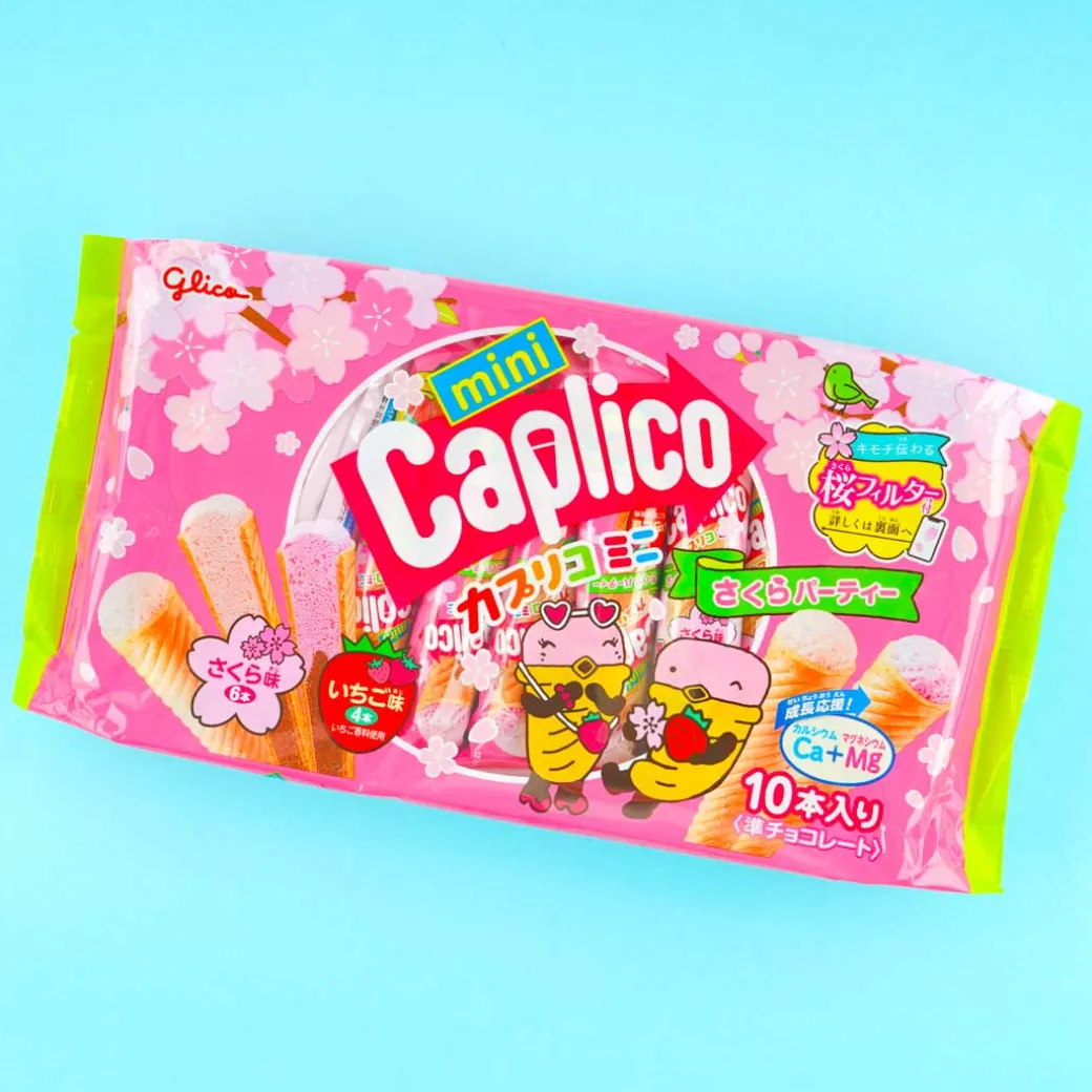 Glico Caplico Sakura Mini Ice Cream Snacks - 10 pcs