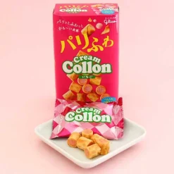 Glico Cream Collon Biscuit Roll Party Box - Strawberry