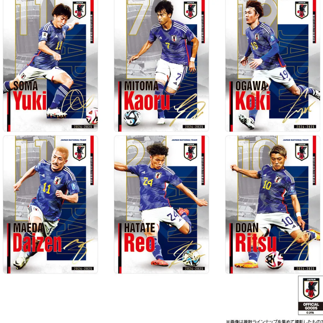 Japan National Soccer Team Twin Wafers With Card