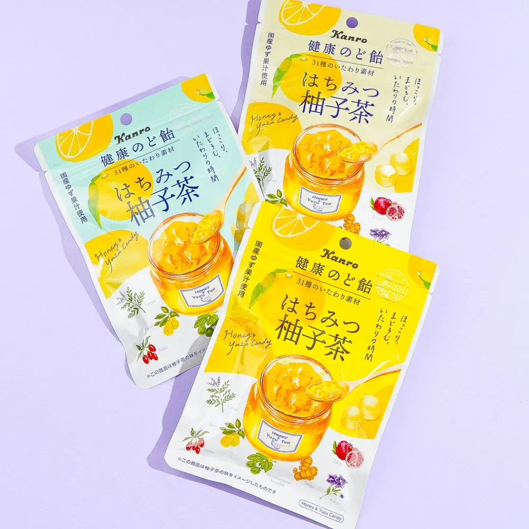 Kanro Healthy Throat Lozenge - Honey Yuzu Tea