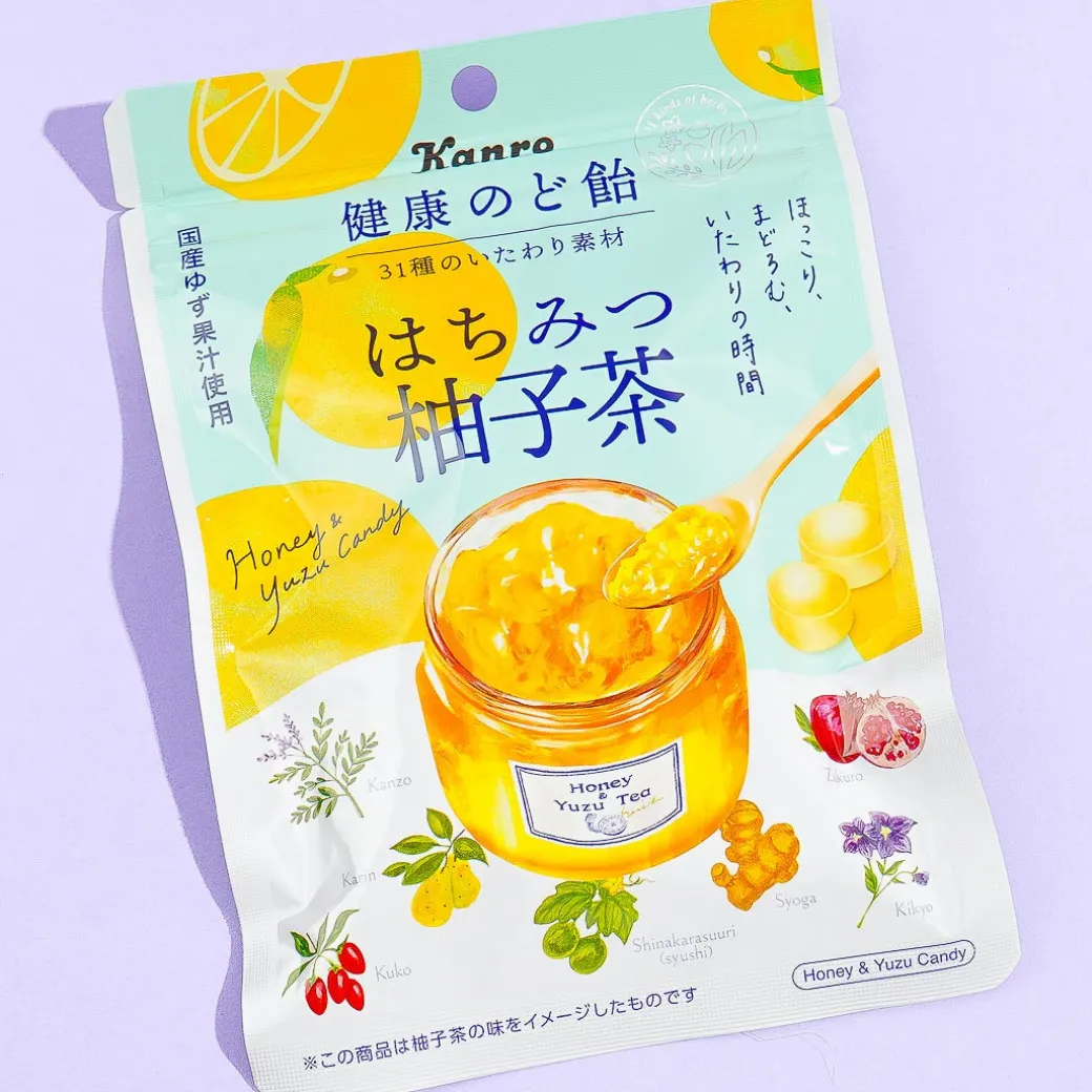Kanro Healthy Throat Lozenge - Honey Yuzu Tea