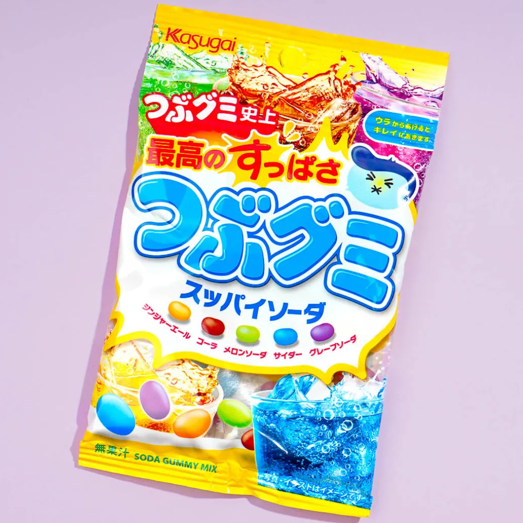 Kasugai Tsubu Gummy Candy - Sour Soda