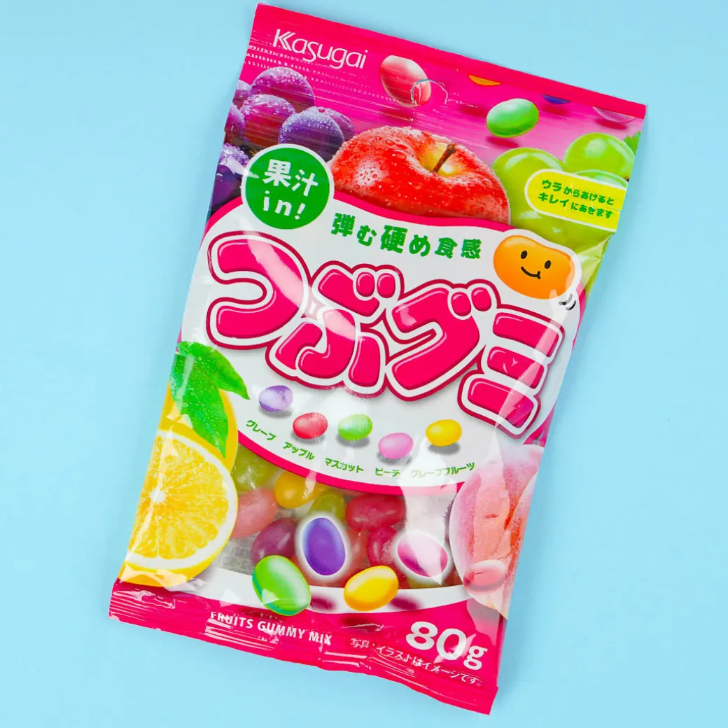 Kasugai Tsubu Gummy Candy - Assorted Fruit Mix