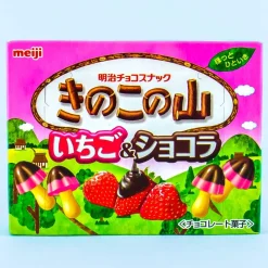 Kinoko no Yama Chocolate Biscuits - Strawberry & Chocolate