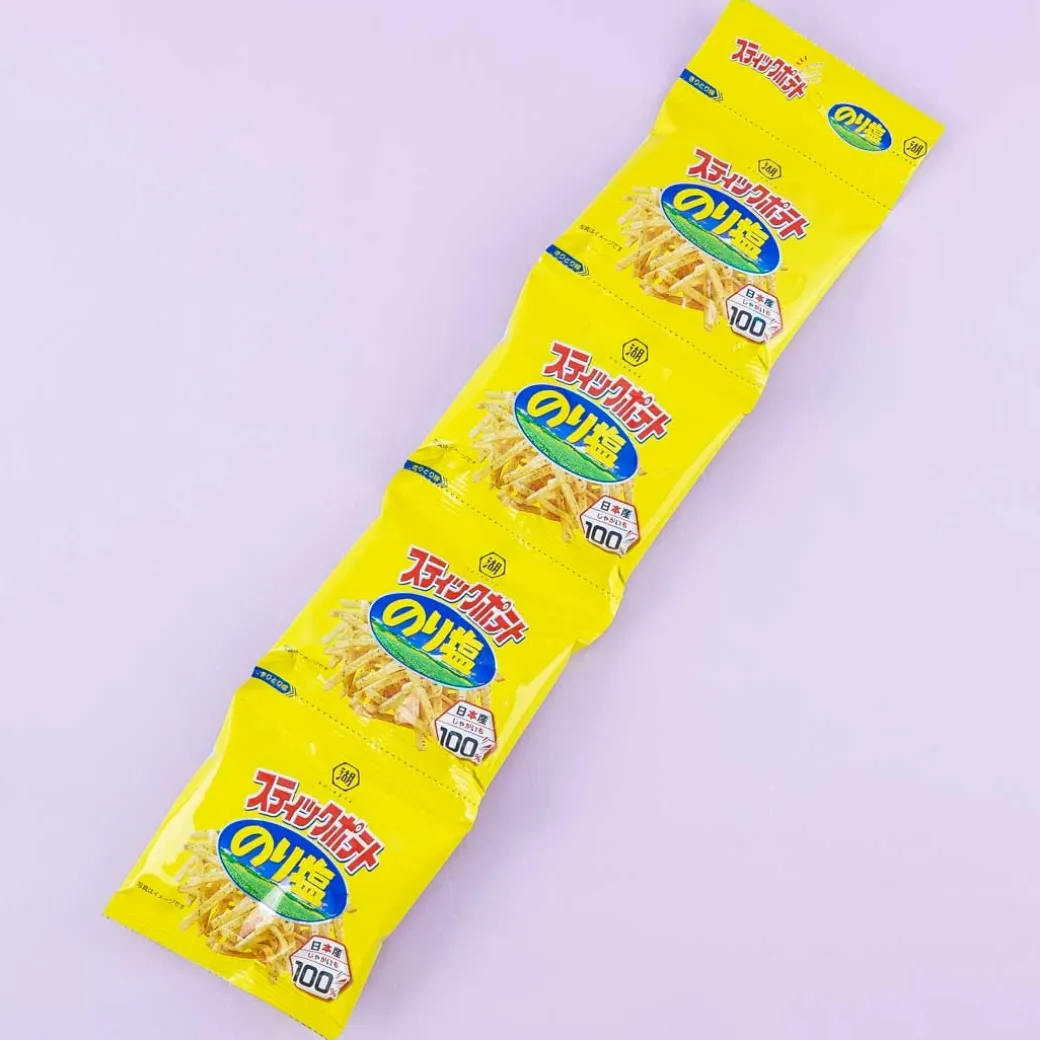 Koikeya Potato Stick Snacks Mini Pack - Nori Salt - 4 pcs