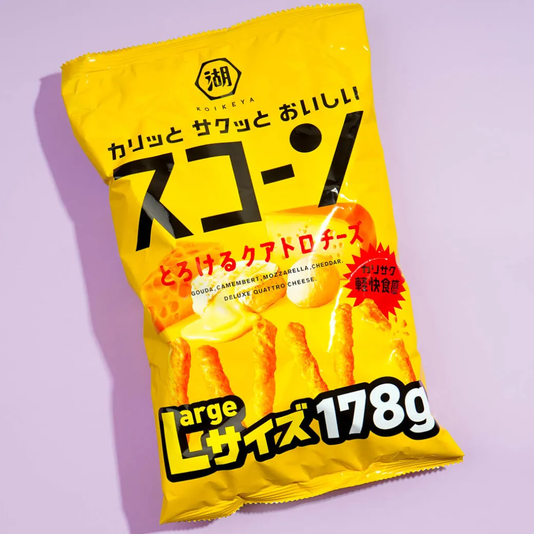 Koikeya Scone Corn Snacks - Melting Quattro Cheese