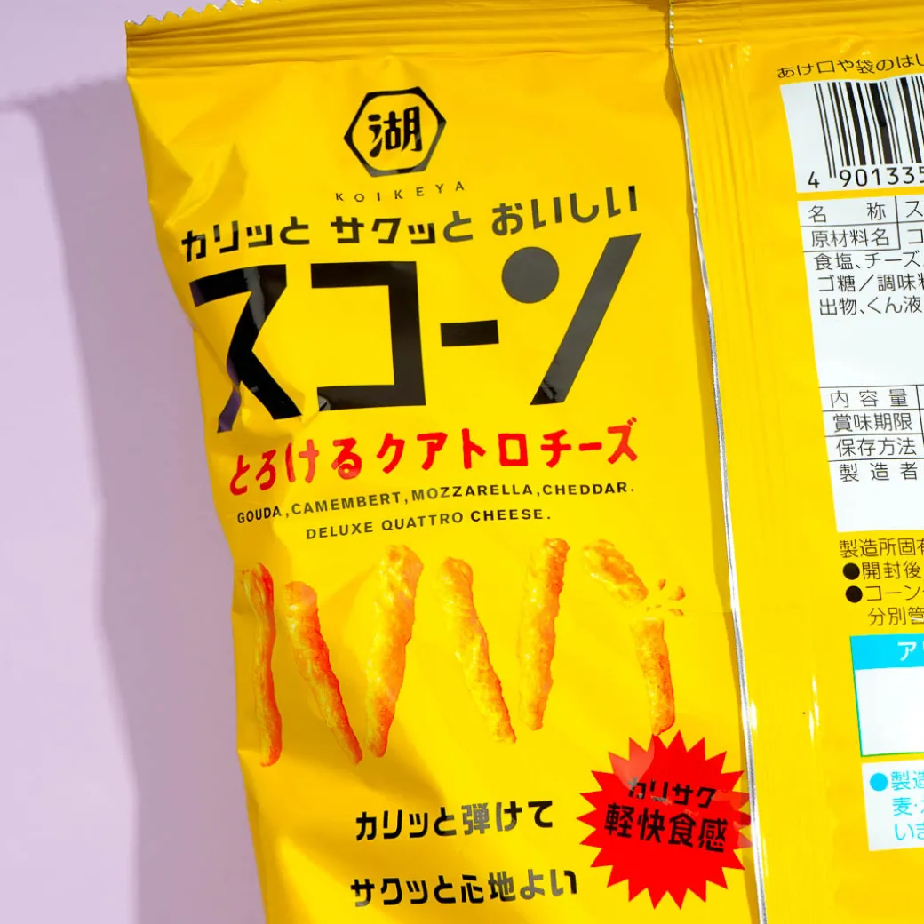 Koikeya Scone Corn Snacks - Melting Quattro Cheese