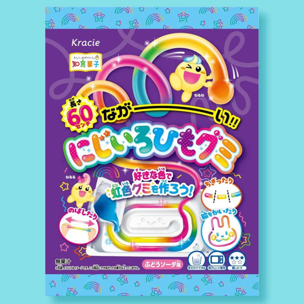 Kracie Long Rainbow String Gummy DIY Candy