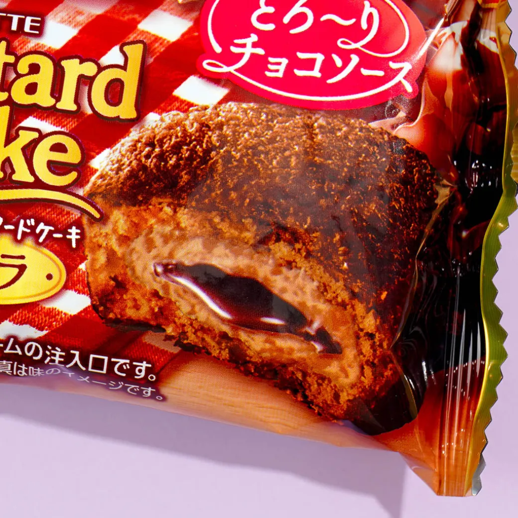 Lotte Single Custard Cake - Chocolate