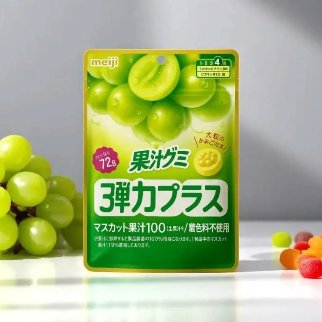 Meiji Kajyu Fruit Gummies Elastic Plus - Muscat
