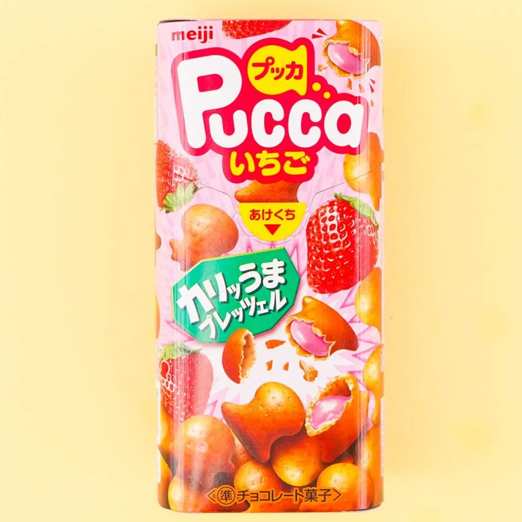 Meiji Pucca Biscuits - Strawberry Chocolate
