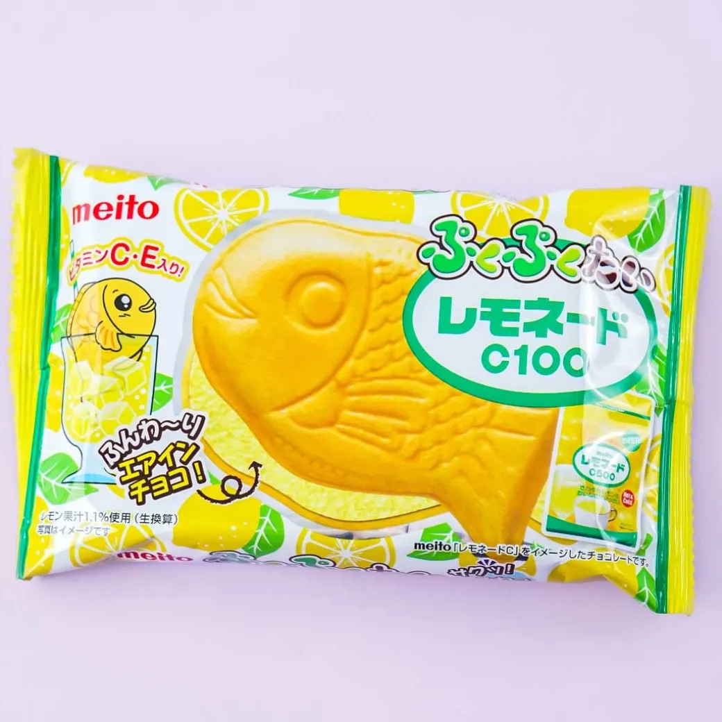Meito Puku Puku Tai Fish Shaped Wafer - Lemonade