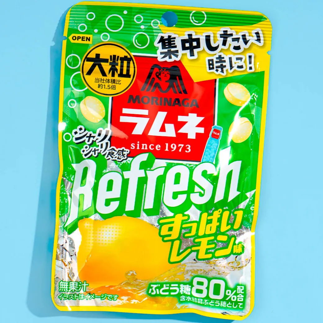 Morinaga Refresh Large Ramune Candy - Sour Lemon