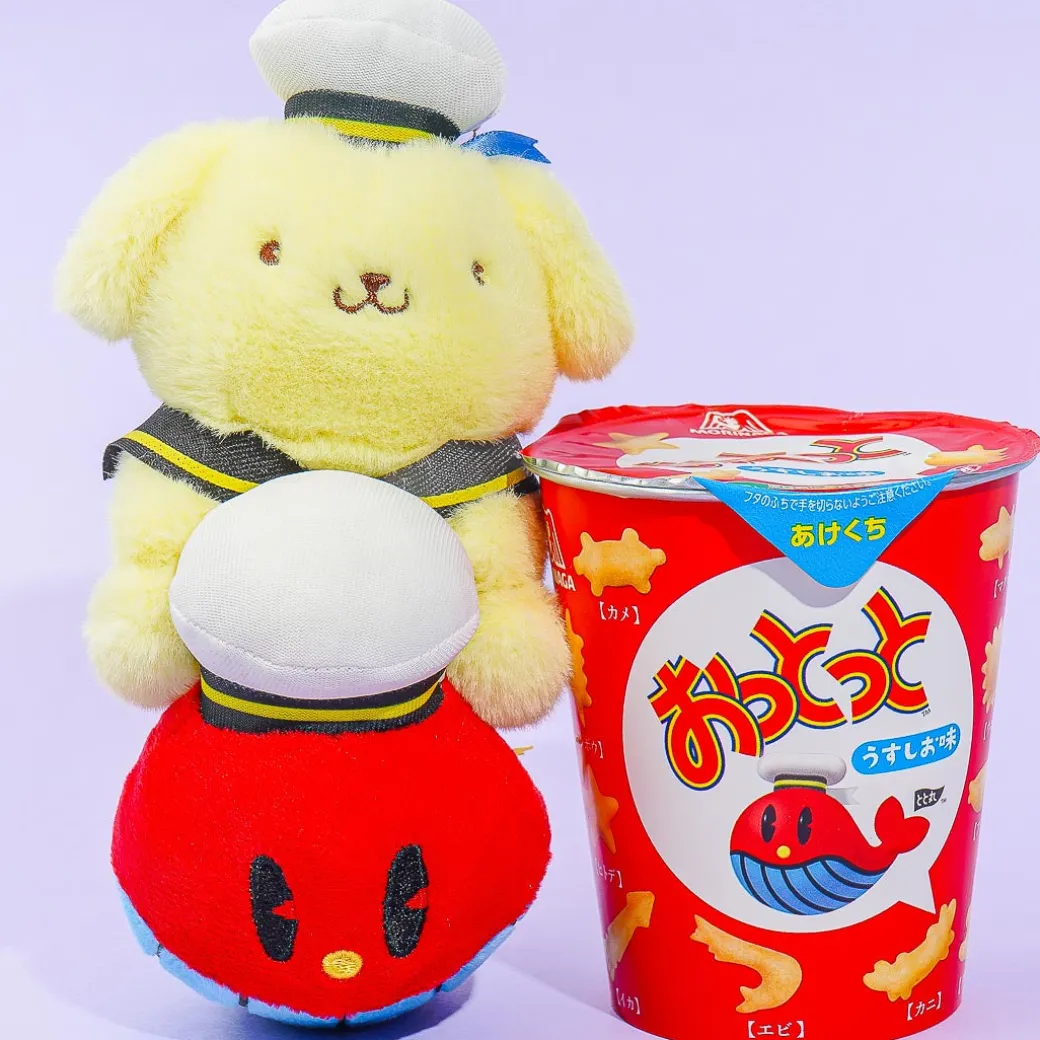 Ottotto x Sanrio Characters Plushie Charm & Crackers - Pompompurin