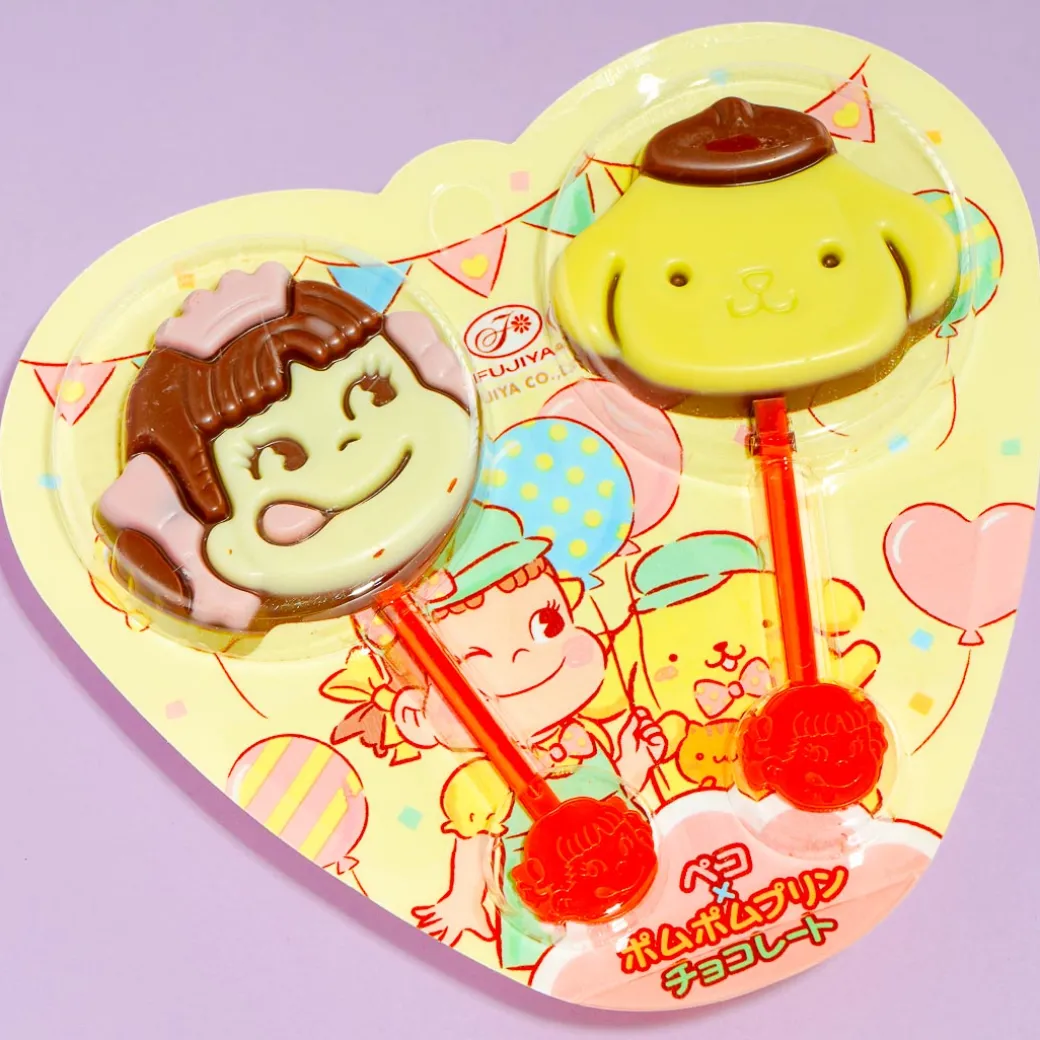 Peko-Chan & Pompompurin Choco Lollipops