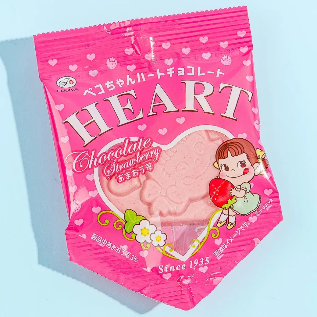 Peko-Chan Heart Chocolate - Amaou Strawberry