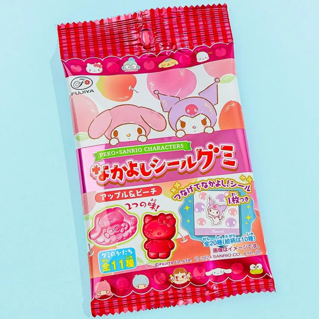 Peko-Chan x Sanrio Characters Nakayoshi Seal Gummy - Apple & Peach