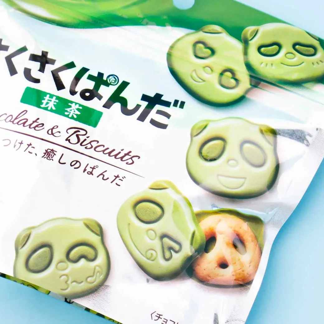 Saku Saku Panda Chocolate Biscuits - Matcha