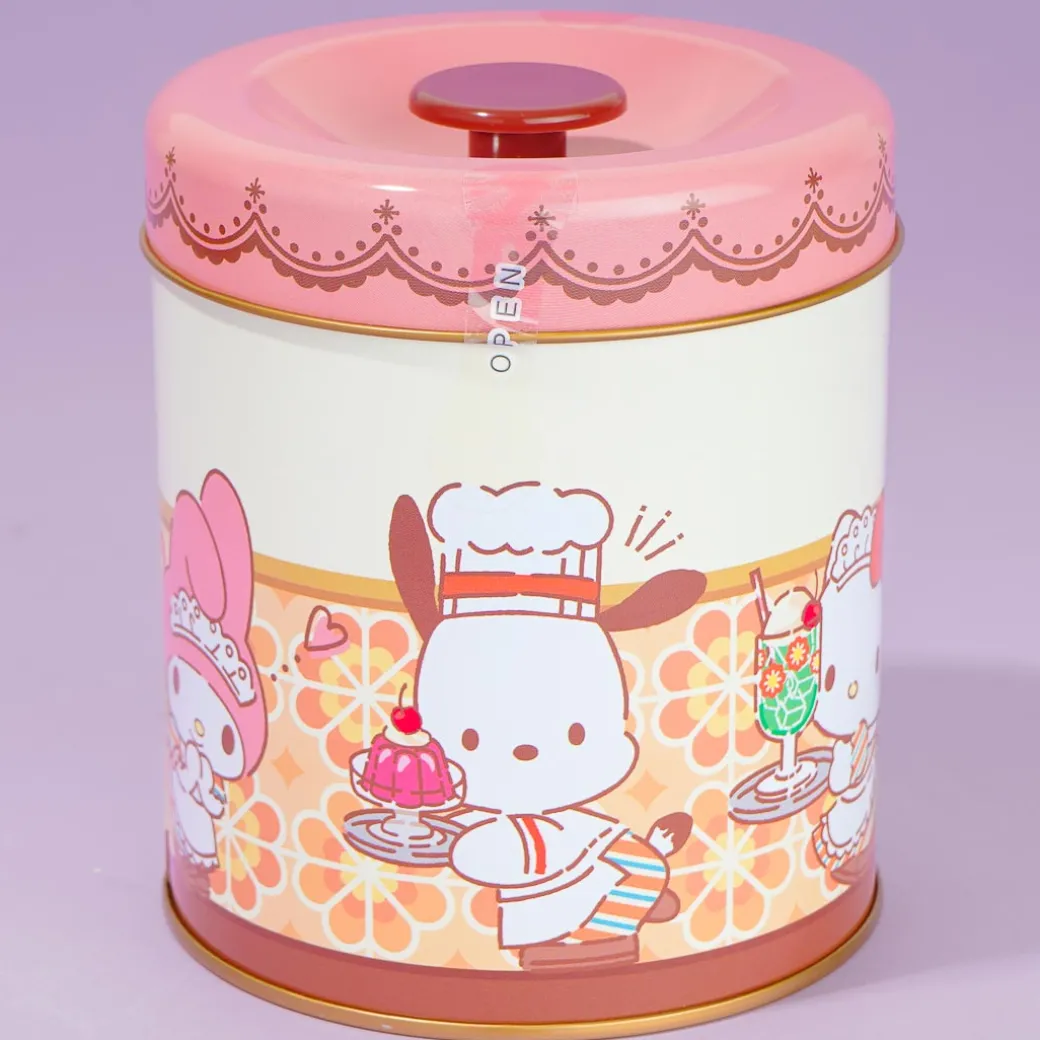 Sanrio Characters Cafe Cookie Gift Can
