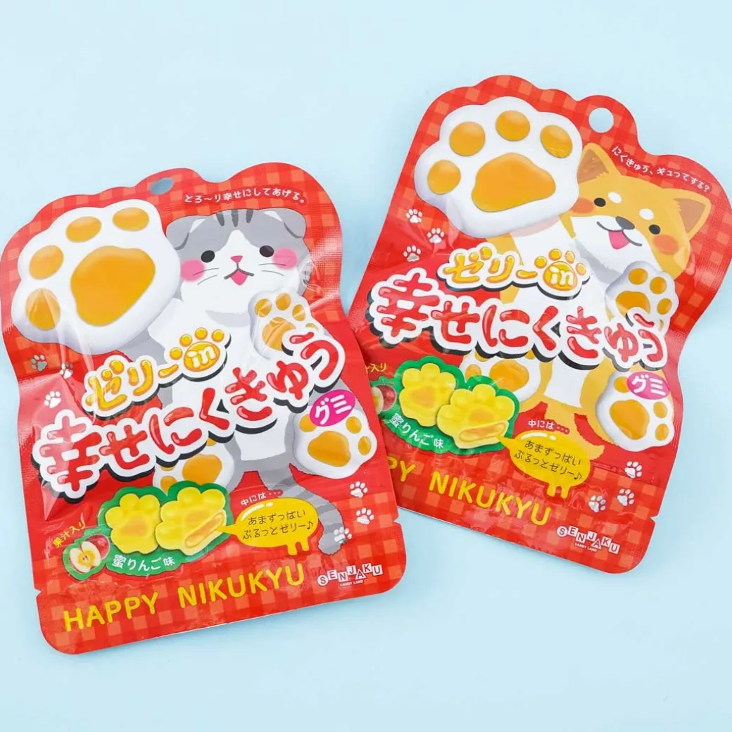 Senjaku Happy Nikukyu Cat Paw Gummy - Honey Apple