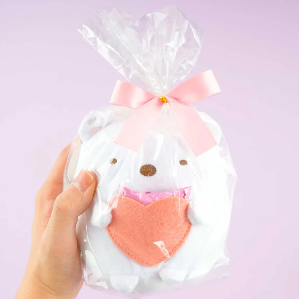 Sumikko Gurashi Heart Hug Plushie With Chocolate - Shirokuma / Medium