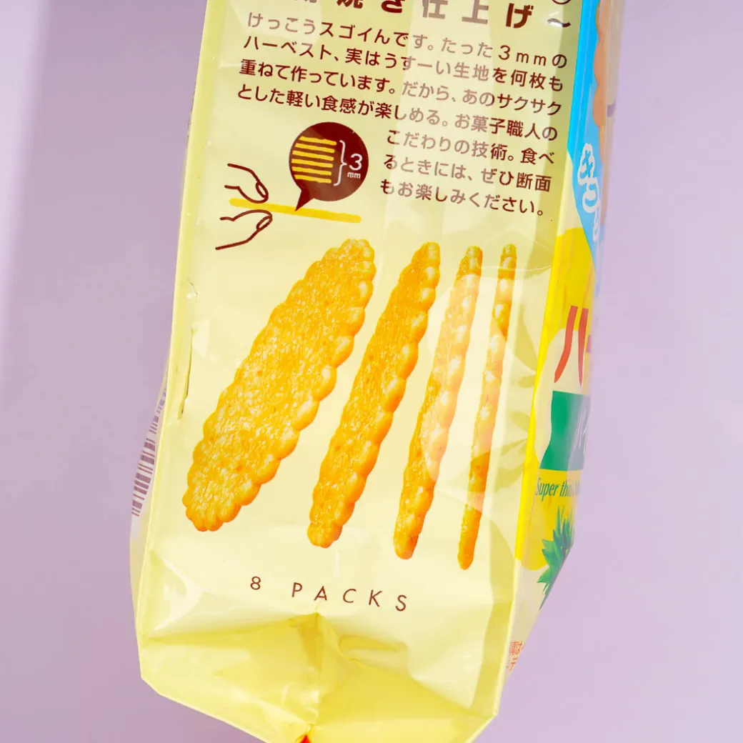 Tohato Smile Harvest Super Thin Biscuit Bag - Pineapple