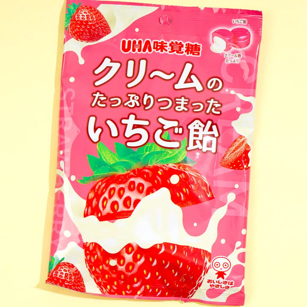 UHA Mikakuto Cream-Filled Strawberry Candy