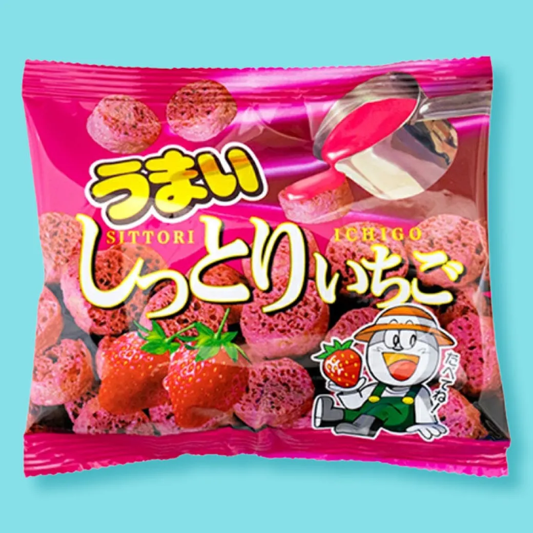 Umaibo Delicious Moist Strawberry Corn Snacks