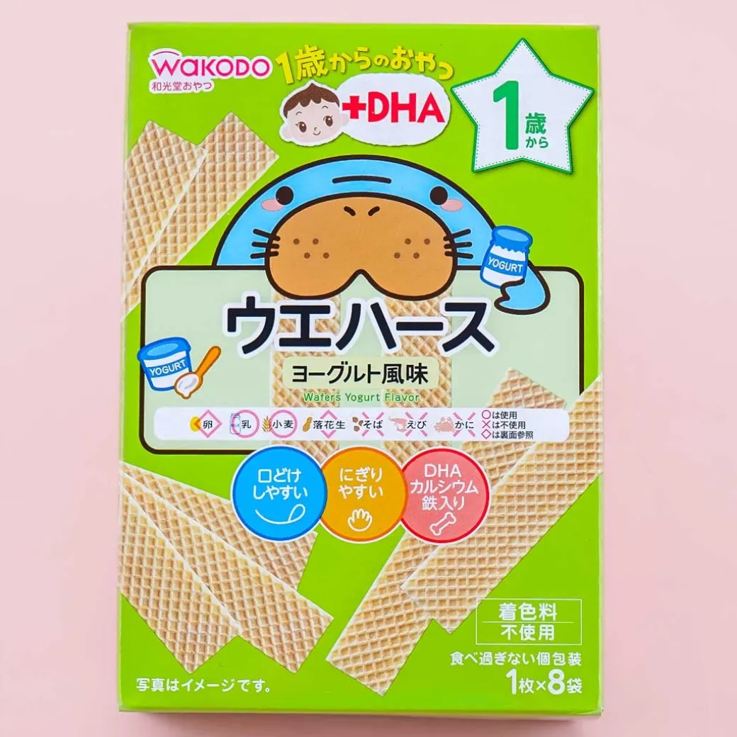 Wakodo 1 Year Old +DHA Wafers - Yogurt